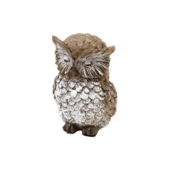 FIGURINE CHOUETTE ENDORMIE RÉSINE 8.6X6.3X5.7CM