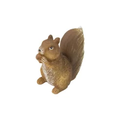 FIGURINE ÉCUREUIL GOURMAND 7.5X5X8.2CM MARRON