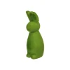 FIGURINE LAPIN DEBOUT TISSU FLOQUÉ 20CM VERT
