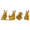 FIGURINE LAPIN RÉSINE 6X4X7CM BEIGE