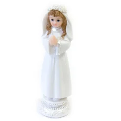 FIGURINE RÉSINE COMMUNIANTE DEBOUT 10.5CM BLANC