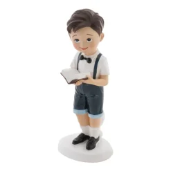 FIGURINE RÉSINE COMMUNIANT ÉLÉGANT MISSEL 15.5CM