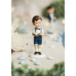 FIGURINE RÉSINE COMMUNIANT ÉLÉGANT MISSEL 15.5CM