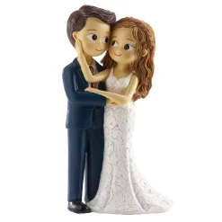 FIGURINE RÉSINE COUPLE MARIAGE TENDRESSE 16CM