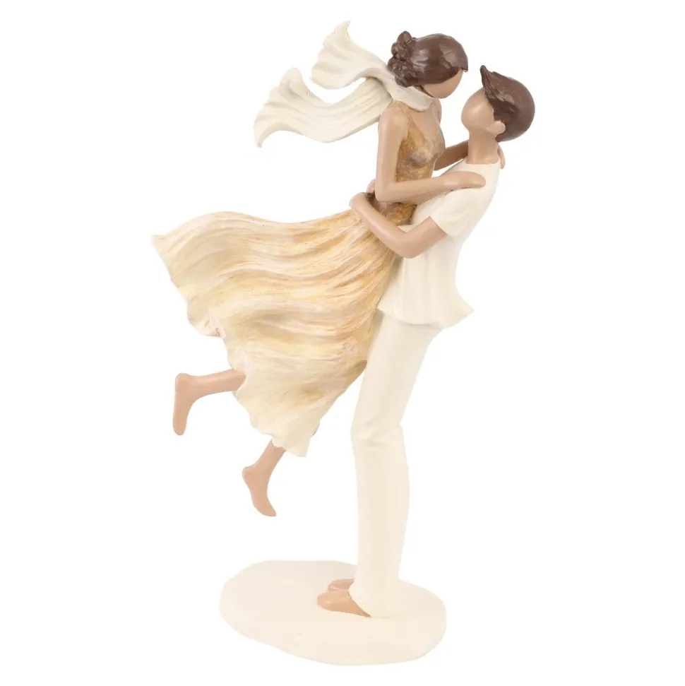 FIGURINE RÉSINE COUPLE MARIÉS AMOUR AIR 27.5CM