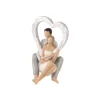 FIGURINE RÉSINE COUPLE MARIÉS CUR AMOUR 14.5CM