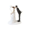 FIGURINE RÉSINE COUPLE S'EMBRASSANT BALLON 15.9CM