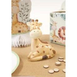 FIGURINE RÉSINE GIRAFE ASSISE 10X7.8X3.6CM