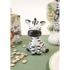 FIGURINE RÉSINE ZÈBRE ASSIS 10X7.8X6CM