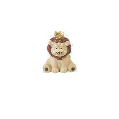 3 FIGURINES RÉSINE LION COURONNÉ 3.5X2.3CM