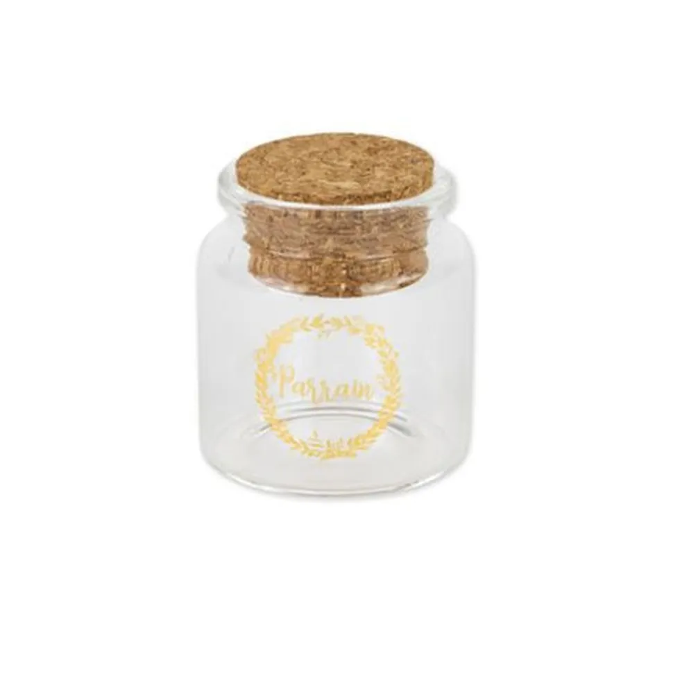FIOLE PARRAIN OR 4.5X5.5CM BOUCHON