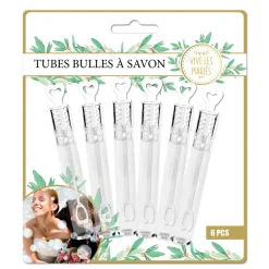 6 FLACONS À BULLES VIVE LES MARIÉS