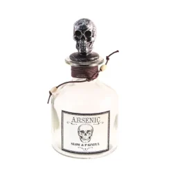 FLACON TRANSPARENT ARSENIC TÊTE DE MORT
