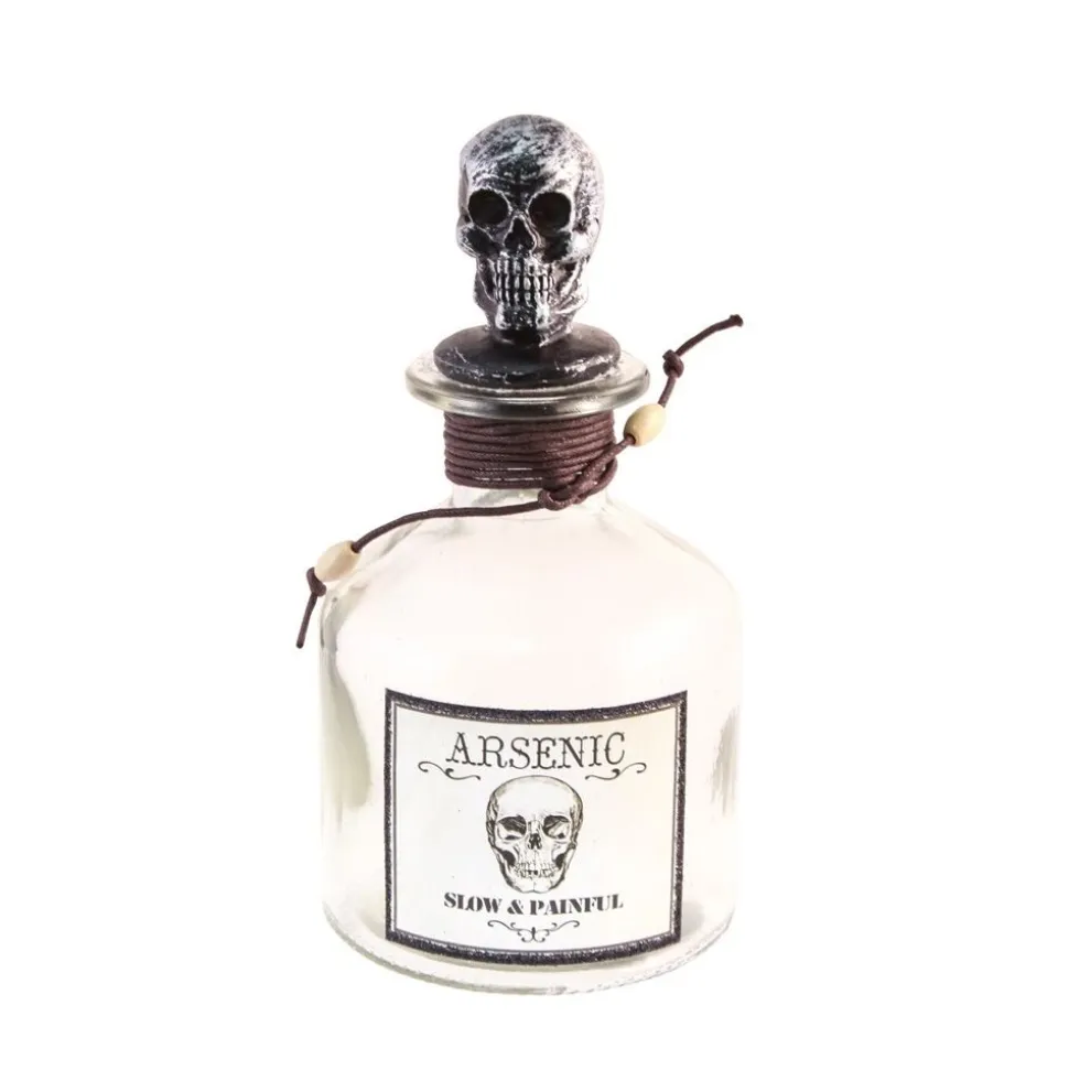 FLACON TRANSPARENT ARSENIC TÊTE DE MORT