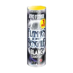FLAMME DE BENGALE BLANC CLIGNOTANT 1 MINUTE - F2