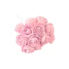 24 FLEURS DÉCO ROSETTE MOUSSE 11X2CM ROSE