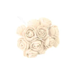 24 FLEURS DÉCO ROSETTE MOUSSE 11X2CM IVOIRE