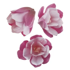 6 FLEURS MAGNOLIA AZYME COMESTIBLE 7CM ROSE