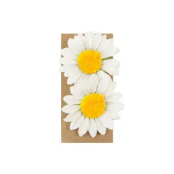 2 FLEURS MARGUERITE ARTIFICIELLE 9CM BLANC