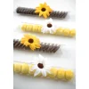24 FLEURS MARGUERITE SANS TIGE TISSU 5CM JAUNE