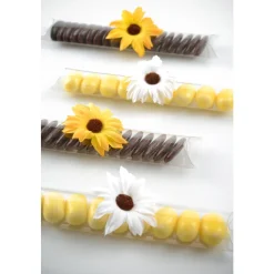 24 FLEURS MARGUERITE SANS TIGE TISSU 5CM JAUNE