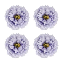 4 FLEURS PIVOINE ARTIFICIEL 9CM LAVANDE