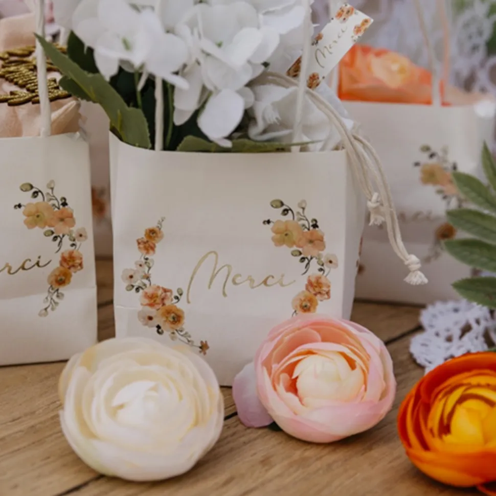 4 FLEURS RENONCULE ARTIFICIELLE 6CM BLUSH
