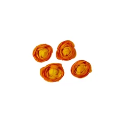 4 FLEURS RENONCULE ARTIFICIELLE 6CM CORAIL