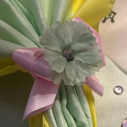 12 FLEURS TISSU 4.5X4.5CM VERT