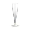 10 FLÛTES À CHAMPAGNE EASY 14CL BLANC PERLÉ