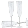 8 FLÛTES À CHAMPAGNE LUXE 200ML - PAILLETÉ ARGENT