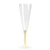 10 FLÛTES À CHAMPAGNE RÉUTILISABLES 13CL PIED IVOIRE