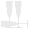 8 FLÛTES À CHAMPAGNE RÉUTILISABLE 170ML BLANC