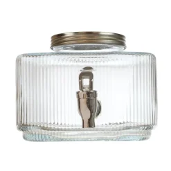 FONTAINE DISTRIBUTEUR BOISSON VERRE STRIÉ CARRÉ 3L