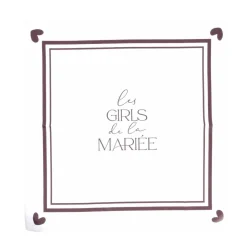 FOULARD SATIN LES GIRLS DE LA MARIÉE 53CM BLANC