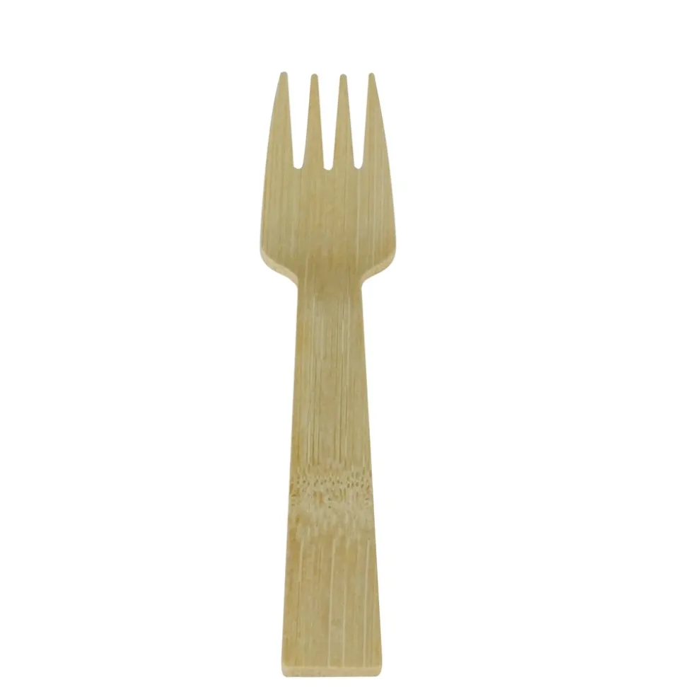 25 FOURCHETTES BIODÉGRADABLE BAMBOU 17CM