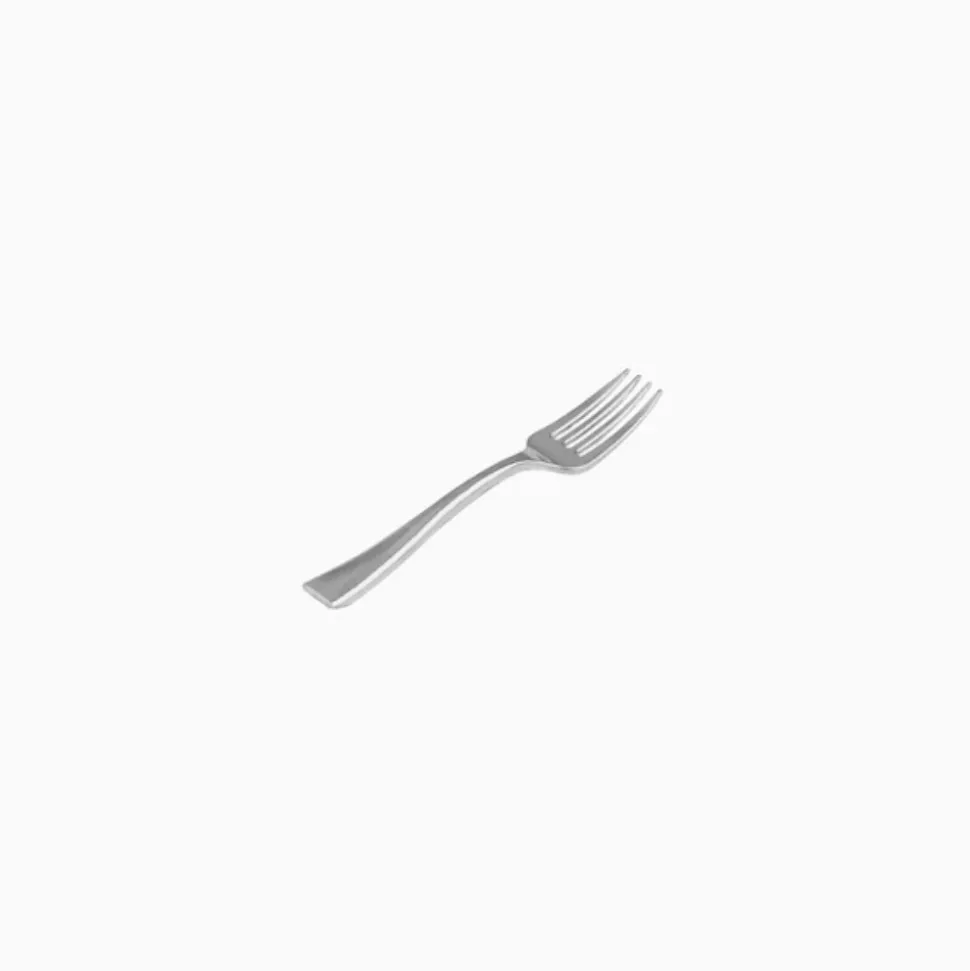 50 FOURCHETTES RÉUTILISABLE PREMIUM 10CM ARGENT