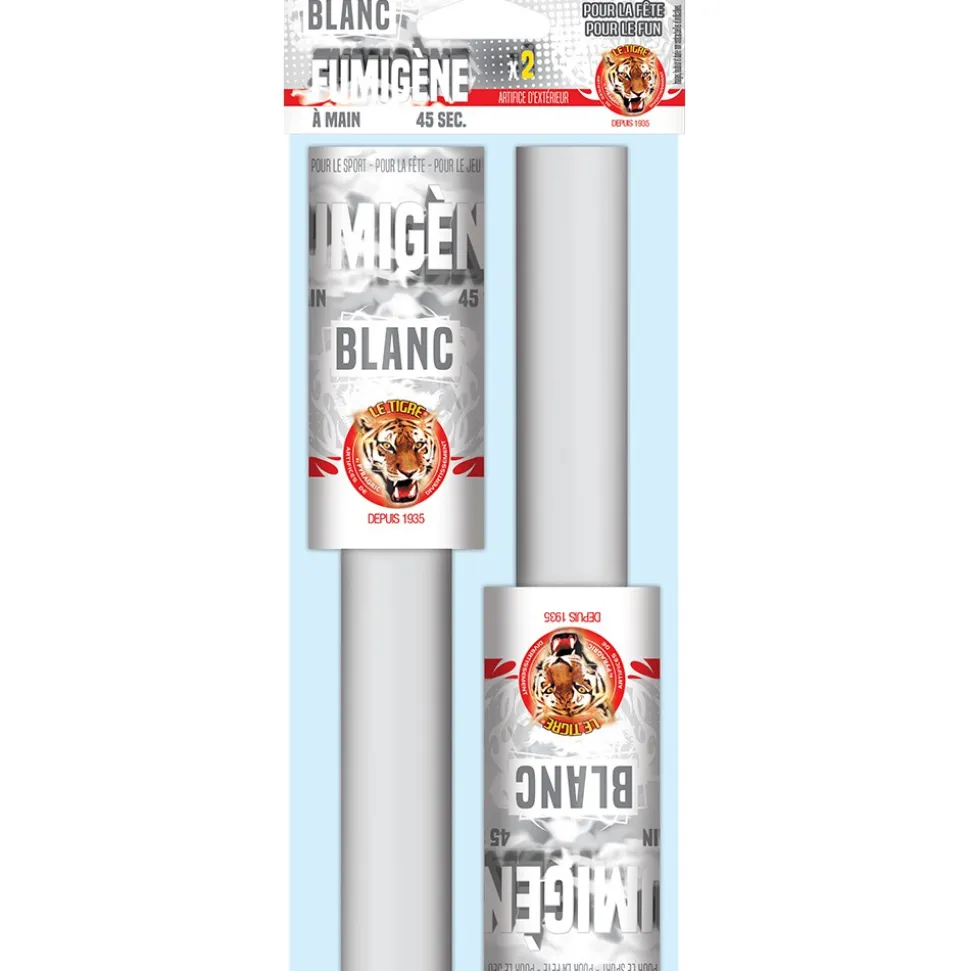 2 FUMIGÈNES À MAIN SUPPORTER BLANC - T1