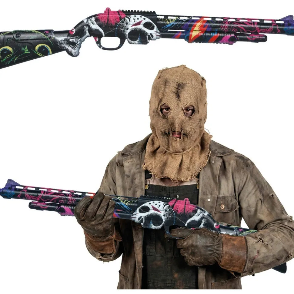 FUSIL CHASSE JOUET PVC ÉPOUVANTE 65CM MULTICOLORE