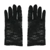 GANTS COURTS DENTELLE ADULTE 22CM NOIR