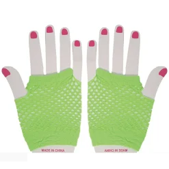 GANTS COURTS RÉSILLE 11CM ADULTE FLUO VERT