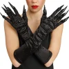 GANTS DIABLESSE GRIFFES STRASS 45CM NOIR FEMME