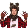 GANTS LOUP-GAROU POILS LONGS GRIFFES ADULTE