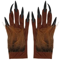 GANTS LOUP-GAROU POILS LONGS GRIFFES ADULTE