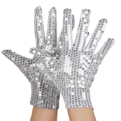 GANTS SEQUIN ARGENT ADULTE