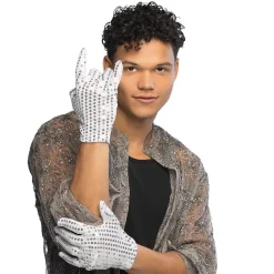 GANTS SEQUIN ARGENT ADULTE