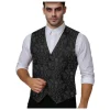 GILET SQUELETTE BAROQUE GOTHIQUE NOIR HOMME