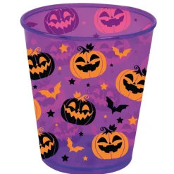 GOBELET DÉCO CITROUILLE CHAUVE-SOURIS 10CM LILAS