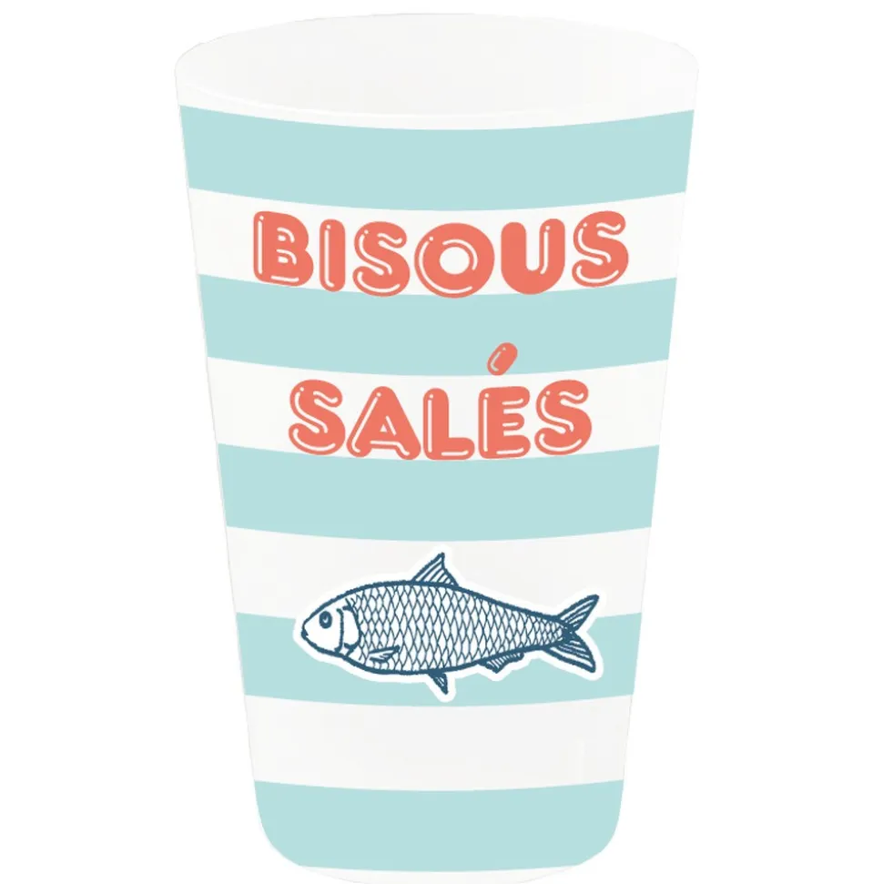 GOBELET RÉUTILISABLE PP BISOUS SALÉS 25CL