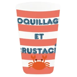 GOBELET RÉUTILISABLE PP COQUILLAGES CRUSTACÉS 25CL